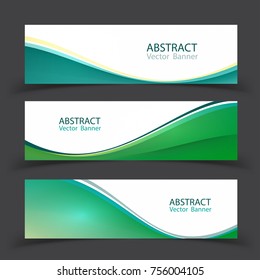 Set of banner templates.  Modern abstract Vector Illustration design.