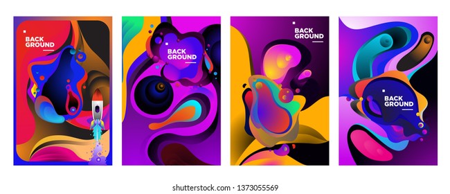 set of banner templates. universe. space. space trip. design. vector illustration.