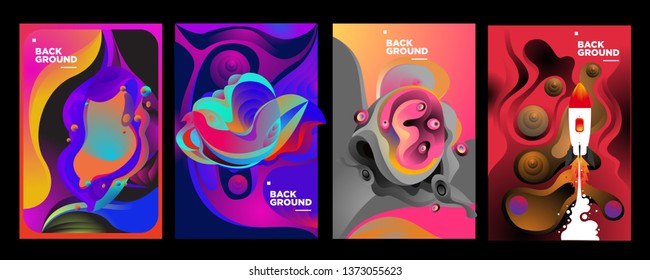 set of banner templates. universe. space. space trip. design. vector illustration.