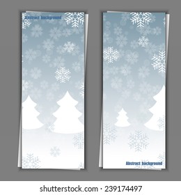 Set of banner templates with winter background. Eps10 Vector illustration