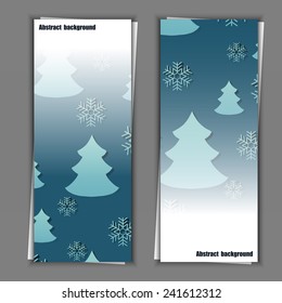 Set of banner templates with winter background. Eps10 Vector illustration