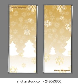 Set of banner templates with winter background. Eps10 Vector illustration