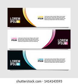 a set of banner vector designs for background