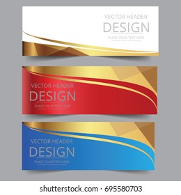 Set banner - Wave colorful lines banner. Abstract wavy stripes on gray background isolated. Creative line art. Vector illustration EPS 10. Colorful shiny waves with lines created using Blend Tool.