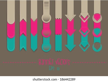 set of banner web design