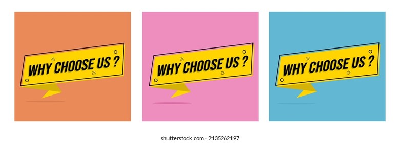 Set Banner Why Choose Us Stock Vector (Royalty Free) 2135262197 ...