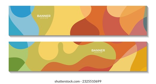 set of banners. abstract arts colorful organic background