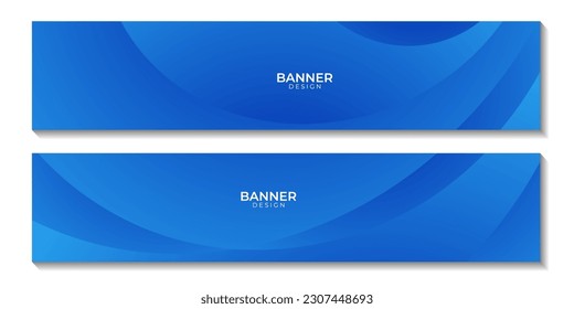 set of banners with abstract blue wave gradient background. vector EPS10.