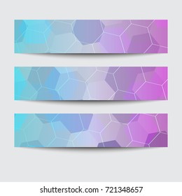 Set of banners. Abstract geometric backgrounds