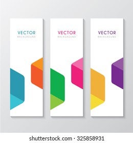 a set of banners with abstract graphic
