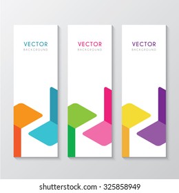 a set of banners with abstract graphic