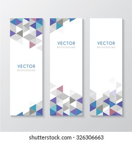 a set of banners with abstract graphic