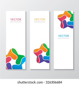 a set of banners with abstract graphic