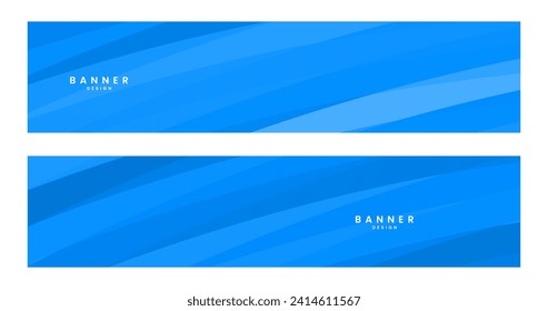 conjunto de banners con fondo colorido abstracto de rayas azul claro