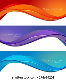 Set of banners in abstract material design style