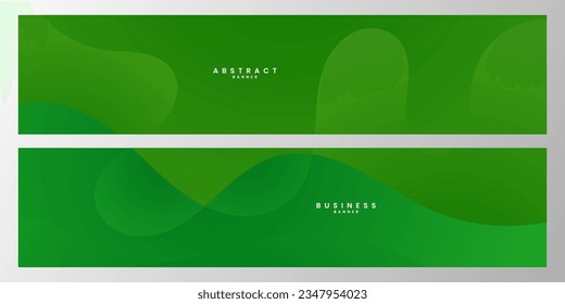 set of banners, abstract modern organic yellow green bio background