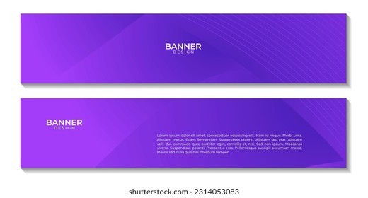 conjunto de banners abstract púrpura fondo con líneas