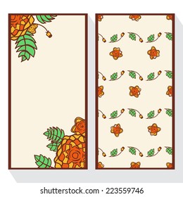 Set of banners with  abstract roses. Event design template. Flat