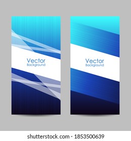 Set of banners with abstract striped background.