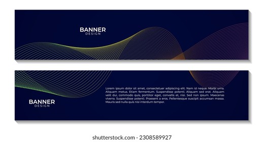 set of banners. abstract wave modern colorful background