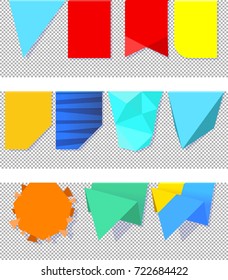 A set of banners for advertising.