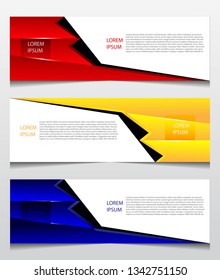Set banners background template. Abstract design modern for use web and advertising