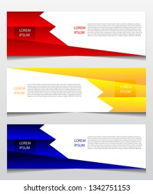 Set banners background template. Abstract design modern for use web and advertising