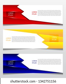 Set banners background template. Abstract design modern for use web and advertising