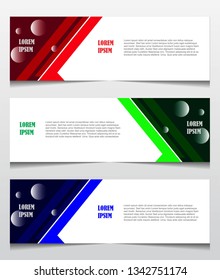 Set banners background template. Abstract design modern for use web and advertising