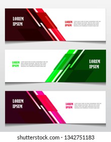 Set banners background template. Abstract design modern for use web and advertising