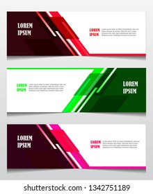 Set banners background template. Abstract design modern for use web and advertising