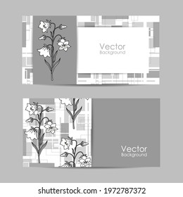 Set of banners with beautiful flowers. Vector illustration.
