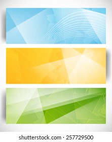 Set of banners beautiful multicolored background vector illustration
