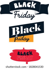 set of banners for black friday,hand drawn text, vectors illustration