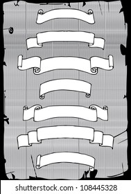 set of banners- black and white