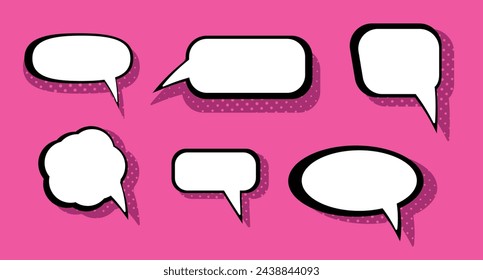 set of banners, bubble for text, blank, dialog box