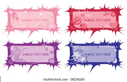 Set of banners for celebration