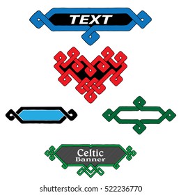 a set of banners in Celtic style