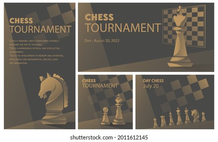 Set Of Banners For A Chess Tournament