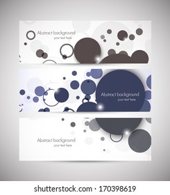 Set of banners with circles