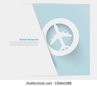Set of banners with circles. fly and sky airplane