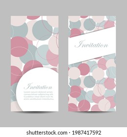 Set of banners with circles. Vector illustration.
