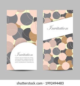 Juego de banners con círculos. Ilustración vectorial.
