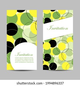 Set of banners with circles. Vector illustration.