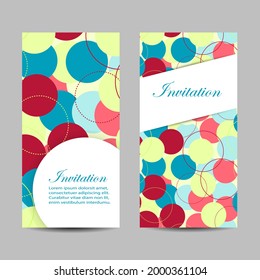 Set of banners with circles. Vector illustration.