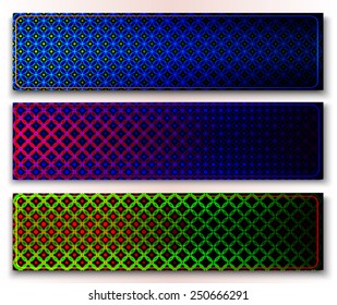 Set of banners with colorful background