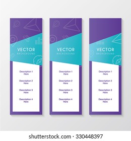 a set of banners with colorful background