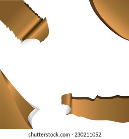 Set of banners with corner style, stock vector