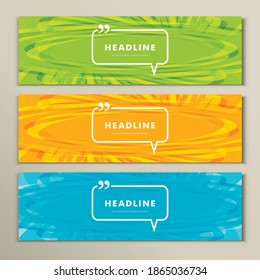 Set of banners for design in abstract style