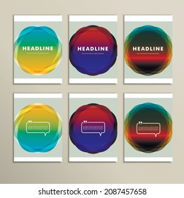 Set of banners for design in abstract style